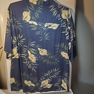 Vintage Hawaiian Shirt  by Crazy Horse for Claiborne  with Orchids Size Xl